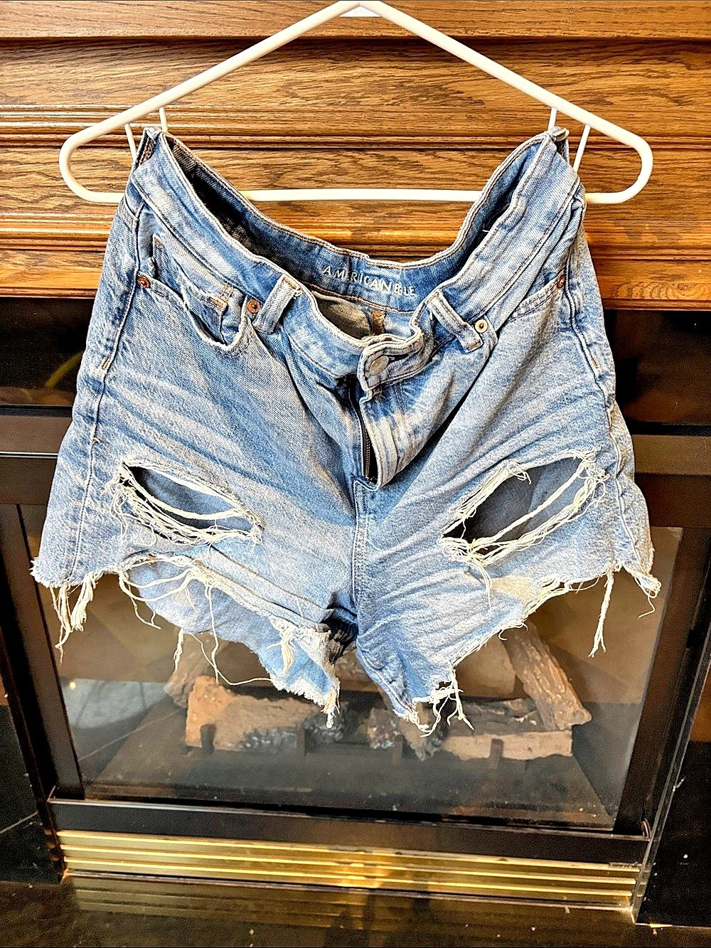 American Eagle Distressed Denim Jean Shorts Size 10